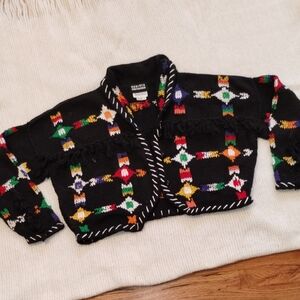 Roberta Freyman Neiman Marcus Native Print Sweater